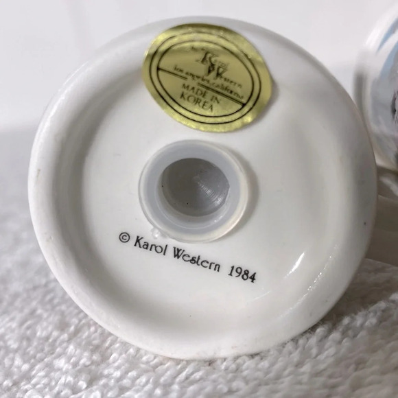 Vintage Ceramic Hollywood California Salt & Pepper Shakers With Handles - Picture 8 of 9